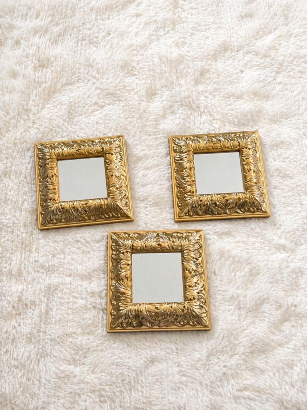 Set of 3 Vintage Style Gold Ornate Frames Home Interiors Wall Decor